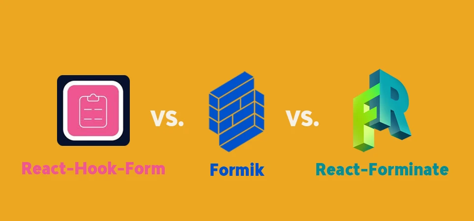 Compare React-forminate, Formik, React-Hook-Form